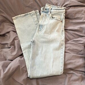 Light Blue Denim Jeans with tear under booty cheek